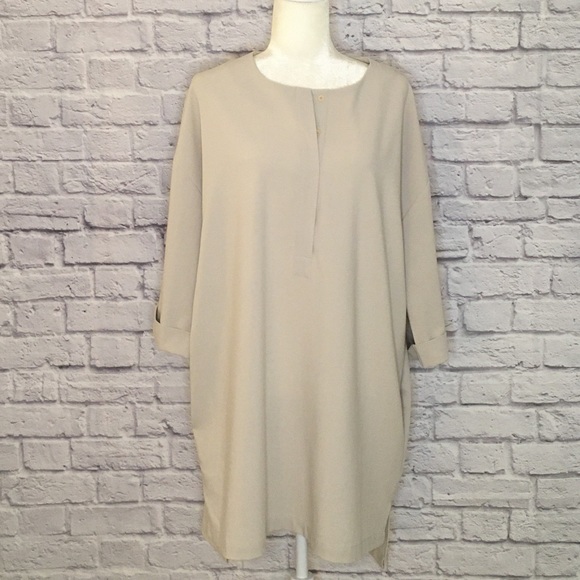 OAK + FORT Dresses & Skirts - OAK + FORT Neutral Tunic Dress - XL